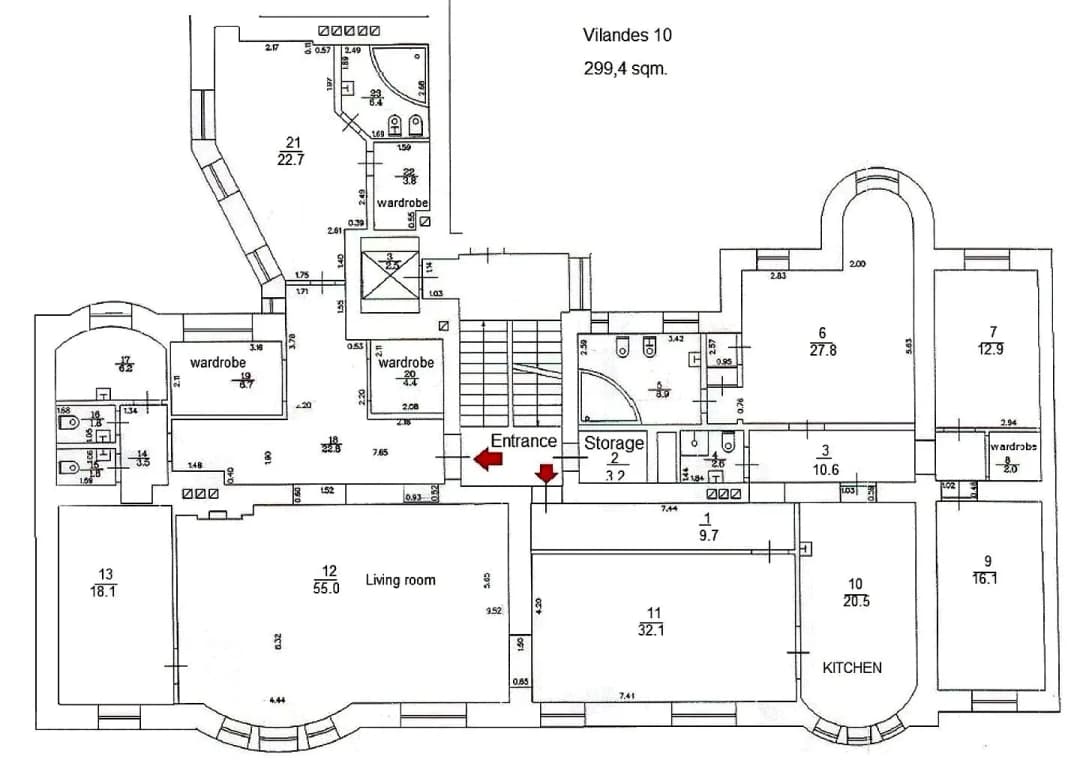 7-ist. Dzīvoklis, 299.00㎡ - Rīga, Centrs — bilde 2