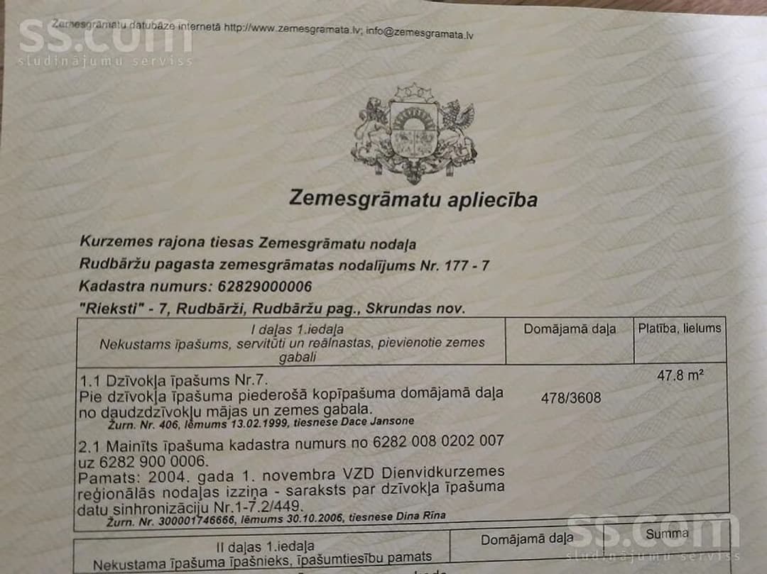 Divistabu dzīvoklis — Rieksti 7
