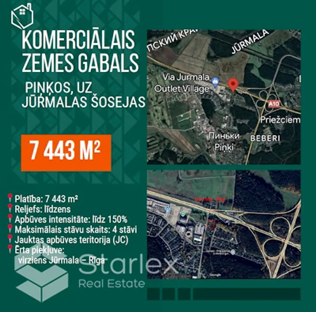 Zeme, 7443㎡ - Babītes pagasts, Piņķi
