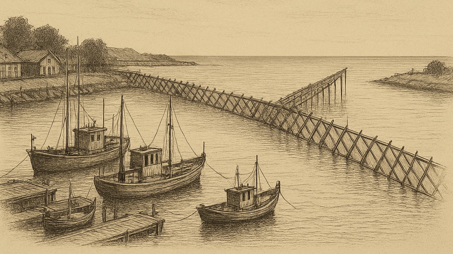 Salacgrīva — litogrāfija